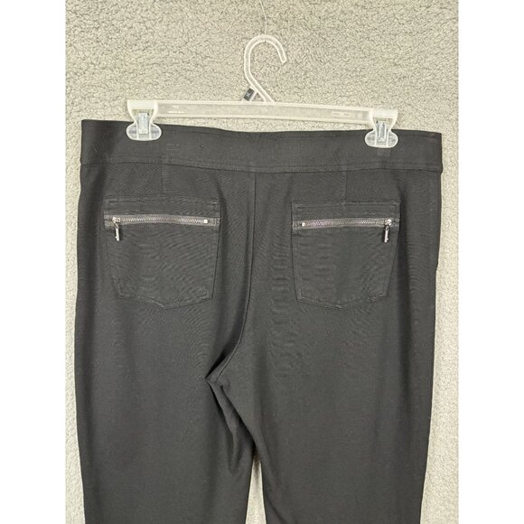 I.N.C. Women's Boot Cut Mid Rise Black Pull-On Pants Zip Pockets 16 NWOT's. - Picture 4 of 7